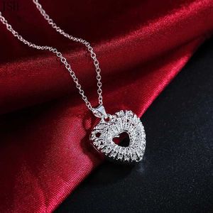 Colliers pendants 45 cm en gros mode 925 Collier en argent sterling bijoux charme coeur élégant femme dame bijoux bijoux mariage mignon h240504