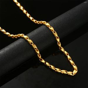 Pendentif Colliers 60cm Afrique Gold pour femmes Dubai Bijoux Couleur Collier épais éthiopien Cadeau d'anniversaire de mariage