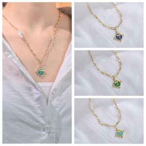 Collares pendientes Aide collar de perlas Para Mujer 14K oro esmeralda libélula regalos de aniversario 2023 tendencia Collares Para Mujer