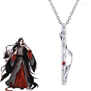 Pendentif Colliers Anime Mo Dao Zu Shi Collier Grand Maître De La Culture Démoniaque Wei Wuxian Lan Wangji Cosplay Croix Flûte Ras Du Cou Bijoux