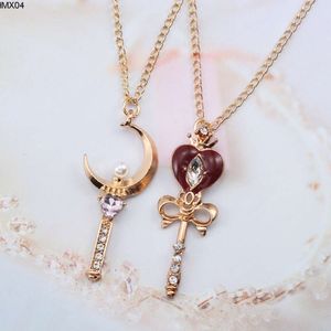 Pendentif Colliers Anime Sailor Moon Femmes Cristal Perle Amour Coeur Baguette Pendentifs Dessin Animé Sailormoon Bijoux 2ek1