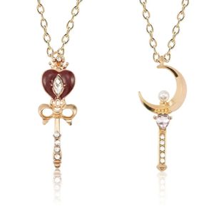 Pendentif Colliers Anime Sailor Moon Femmes Cristal Perle Amour Coeur Baguette Pendentifs Dessin Animé Sailormoon Je 2024