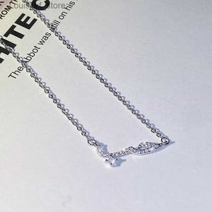 Colliers pendants Amitié arabe CZ Love 925 Collier en argent sterling Collier Collier Chaîne Femmes Bijoux de fiançailles H240426