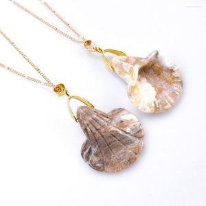 Colliers pendentif arrivent gratuitement de 1pc naturel mexicain feuille de bambou agates lys matin gloire jade collier accessoires sans chaîne