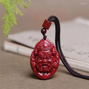 Colliers pendentifs Vermilion authentique Zhong Kui Année de vie de l'homme Subdus le chakra de la chaîne de pulls de diable Tianshi