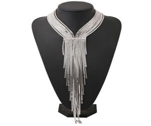 Pendentif Colliers Ras du Cou Collier Plaqué Argent Déclaration Ethnique Femmes Boho Collier Puissance Bohème Longue Chaîne Gland Maxi Mode J5009826