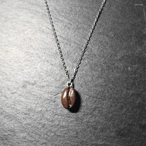 Colliers pendentifs Collier de grain de café Collier Brown Cup Brown pour les bijoux amoureux