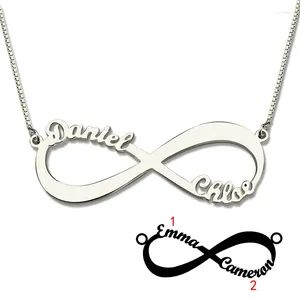 Colliers de pendentif Collier Femme Jewelry Nom personnalisé Collier Friend Sterling Silver 925 Chaîne Infinity Pendants Sieraden Trinket