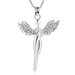 Pendentif Colliers Bijoux de crémation Angel Lady Urn Collier pour Cendres Femmes Memorial Keepsake Médaillon