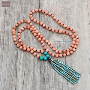 Collares pendientes EDOTHALIA cuentas de cristal borlas Maxi collar llamativo 6MM piedra naranja para mujer señora regalo Bijoux