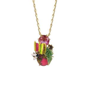 Pendentif Colliers Personnalité De La Mode Européenne Et Américaine Tendance Tempérament Émail Glaçure Bijoux Cannibal Fleur Collier Avec Queue Ch