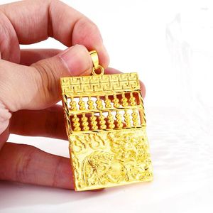 Pendentif Colliers Exquis Chaîne de couleur d'or pour femmes Mariage Anniversaire Bijoux Cadeaux Délicat 3D Abacus Collier Hommes Mâle