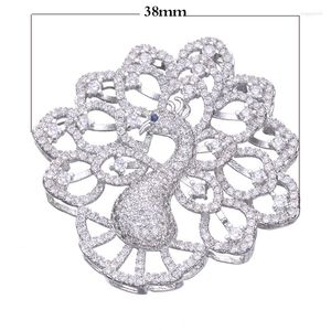 Pendentif Colliers Usine Directe Micro Pave Bijoux Bijoux Zircon Paon Charmes Pour Bracelets DIY Artisanat Cuivre Connecteurs Haute Qualité