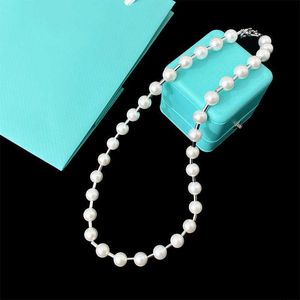 Colliers pendentifs Fashion Bijoux de mode t Home Elegant Light Luxury White Mother of Pearl Small Round Tube Single Ring Collier Designers