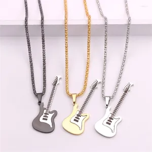 Collares colgantes Collar de guitarra de moda Cadena de clavícula Joyería de fiesta Hip Hop Cuello Charm Regalo para mujeres Hombres