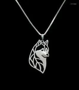 Collares colgantes Joyería de moda Est Único hecho a mano Siberian Husky Gargantilla Collar Mujeres Perro Amantes de mascotas Idea de regalo