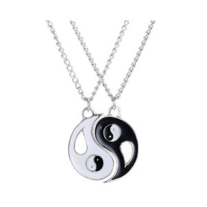 Colgante Collares Amigo Collar Fantástico Ying Yang Mujeres Hombres Joyería Para Amantes Colar Mascino Parejas Drop Delivery Colgantes Dh9Xf