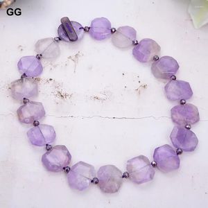 Colliers pendants gg à facette naturelle violet ametrine gemmes en pierre collier couloir améthyste pour femmes bijoux dame bijoux