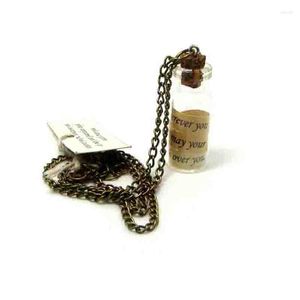 Pendentif Colliers Fiole En Verre Bouteille Collier Miniature Souhaitant Chandail Chaîne De Mode Bijoux Accessoire Navire Libre