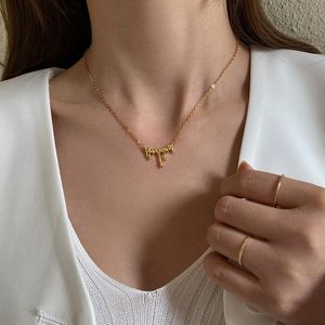 Collares pendientes GUANGYAO 2023 Collar de lava de oro de moda clásica en línea Red Live Jewelry Versátil para niñas