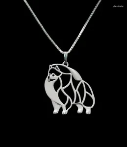 Collares colgantes Pomerania hecho a mano para mujeres Gargantilla Collar Joyería para perros Amantes de mascotas Idea de regalo