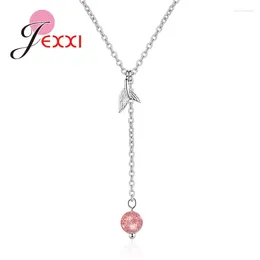 Pendentif Colliers Haute qualité Collier de charme coréen Véritable 925 Sterling Silver Est Modèles Femmes Filles Engagement Anniversaire Bijoux