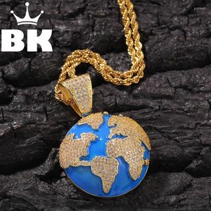 Pendentif Colliers Hip Hop Entièrement Glacé Bulle Globe Collier Hommes Femmes Bijoux Cadeaux De Luxe Bling Mode Hiphop Pour HommesPendentif Godl22