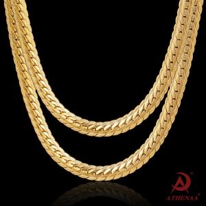 Colliers pendants Hiphop Gold Chain for Men Hip Hop Chain Collier 18K Colliers à chaîne en or jaune 18K