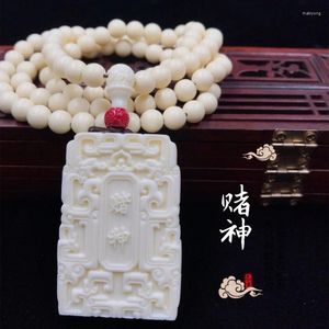 Colliers pendentif ivoire écrou 108 avec liste de joueur collier créatif chaîne de pull