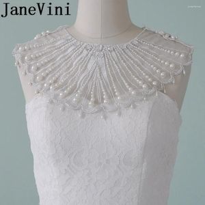 Colliers pendants janevini bijoux de mode femmes perles perles lacets en cristal époux de couverture épaule enveloppe de mariage