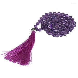 Collares pendientes KEJIALAI llegada cristal púrpura borla de diamantes de imitación collar de hilo de joyería informal para mujer