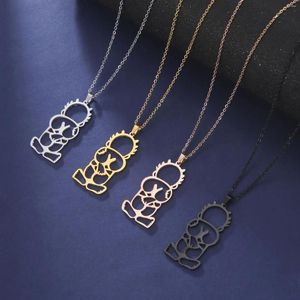 Pendentif Colliers LIKGREAT Bijoux de mode Handala Hanzala Palestine Collier en acier inoxydable Collier chaîne cadeau pour femmes hommes