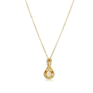 Colliers pendentifs Bijoux de haute qualité Oeil de chat Lute Femmes Gold Zircon Clavicule Femelle Torque Collier de mariage pour femmes filles