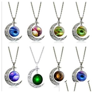 Pendentif Colliers Hommes Et Femmes Collier Star Sky Universe Moon Time Gem Gsfn142 Avec Chaîne Mix Ordre 20 Pièces Beaucoup Drop Deliver Dhi4J