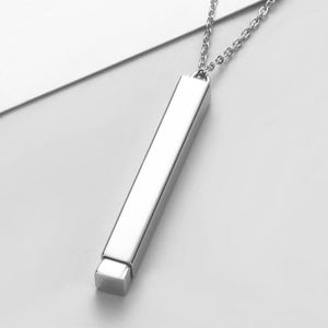 Pendentif Colliers Miroir Poli En Acier Inoxydable Collier Caché Pour Le Cadeau De Bijoux De La Saint-Valentin