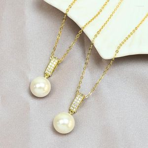 Collares pendientes Mezcla de colores Concha Collar de perlas Pealrs Joyería Colgantes Fabricación de moda 51914