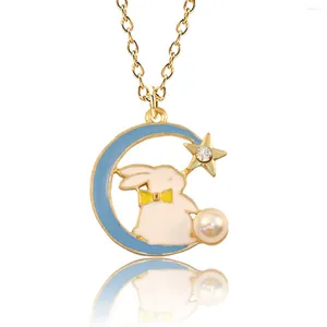 Pendentif Colliers Collier Délicat Enfants Enfant Lune Décor Fille Suspendus Charme En Métal Enfant Jouer Bijoux Alliage Filles Cadeaux