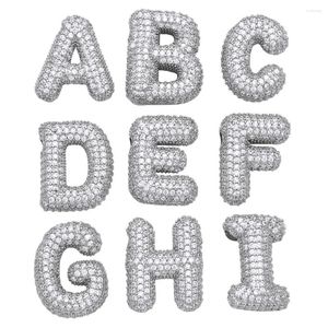Colliers pendants ocesrio blanc cristal argent couleur initiale lettre de cuivre en alphabet plaqué or