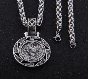 Collares colgantes Odin Oso Lobo Cuervo Talismán Amuleto Viking Collar Wicca Pájaro Joyería Nudo Runas Sin Cuello Wiccan Pagan Hombres Wom1388383