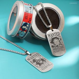 Pendentif Colliers One Piece Femmes Collier Japonais Anime Accessoires Cosplay Luffy Zoro Sanji Manga Titane Bijoux Hommes Cou Chaîne Cadeau