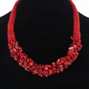 Pendentif colliers Original bohème corail déclaration tour de cou pour femmes pierre naturelle collier femme bijoux cadeau