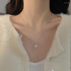 Colliers pendants Panjbj Silver Color Gold Resin Resin Géométrique Collier pour femmes Girl Zircon Design Retro Copper Cash Jewelry Gift Drop