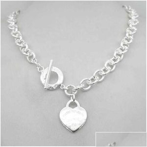 Pendentif Colliers Pendentif Colliers Design Homme Femmes Mode Collier Chaîne S925 Sterling Sier Clé Retour Au Coeur Amour Marque Charme Wi Dhmh2