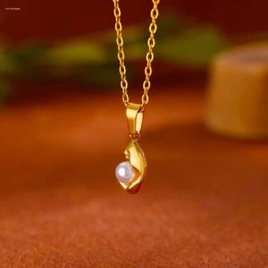 Colliers pendentif colliers pendentif géométrique perles artificielles collier pour femmes en acier inoxydable collier ras du cou tendance couleur or bijoux accessoires 2024