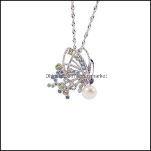 Colliers de pendentif pendentifs bijoux S925 Sier Butterfly Collier Fashion Personalité de la personnalité d'eau fraîche Perle Femelle Clavicule Chaîne Accessori