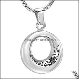 Pendentif Colliers Pendentifs Bijoux Urne Collier Pour Femmes Hommes Cercle De Vie Crémation Cendres Amour Dhiwz