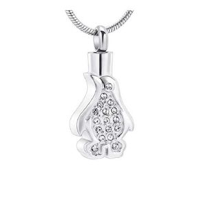 Pendentif Colliers Pingouin Urne Collier pour Cendres pour Hommes Femmes Cendres Titulaire Souvenir Mémorial Bijoux G230206