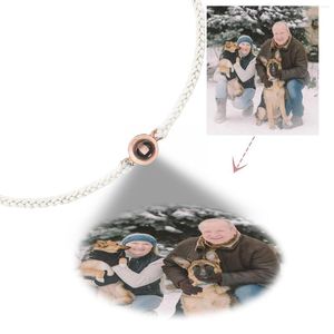 Collares pendientes círculo personalizado Po pulsera pulseras de proyección personalizado con pareja joyería conmemorativa regalo para mujeres M S4Y8