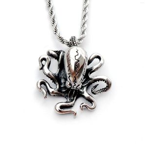 Pendentif Colliers Punk Animal Motif Octopus Collier En Acier Inoxydable Titane Accessoires Non Décolorés En Gros VGN020