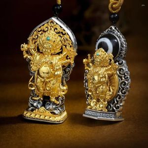 Pendentif Colliers QN Argent Couleur 2023 Six Eyed Céleste Perle Bouddha Tibet Transit Bijoux pour hommes et femmes